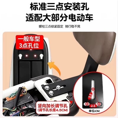 Electric car rear backrest – vehicle backrest lumbar support cushion