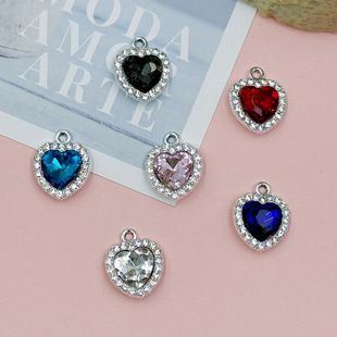 Special-shaped Diamond Series Love Diamond Pendant Bracelet Necklace Accessories DIY Accessories Color Pendant UV Plated Pendant