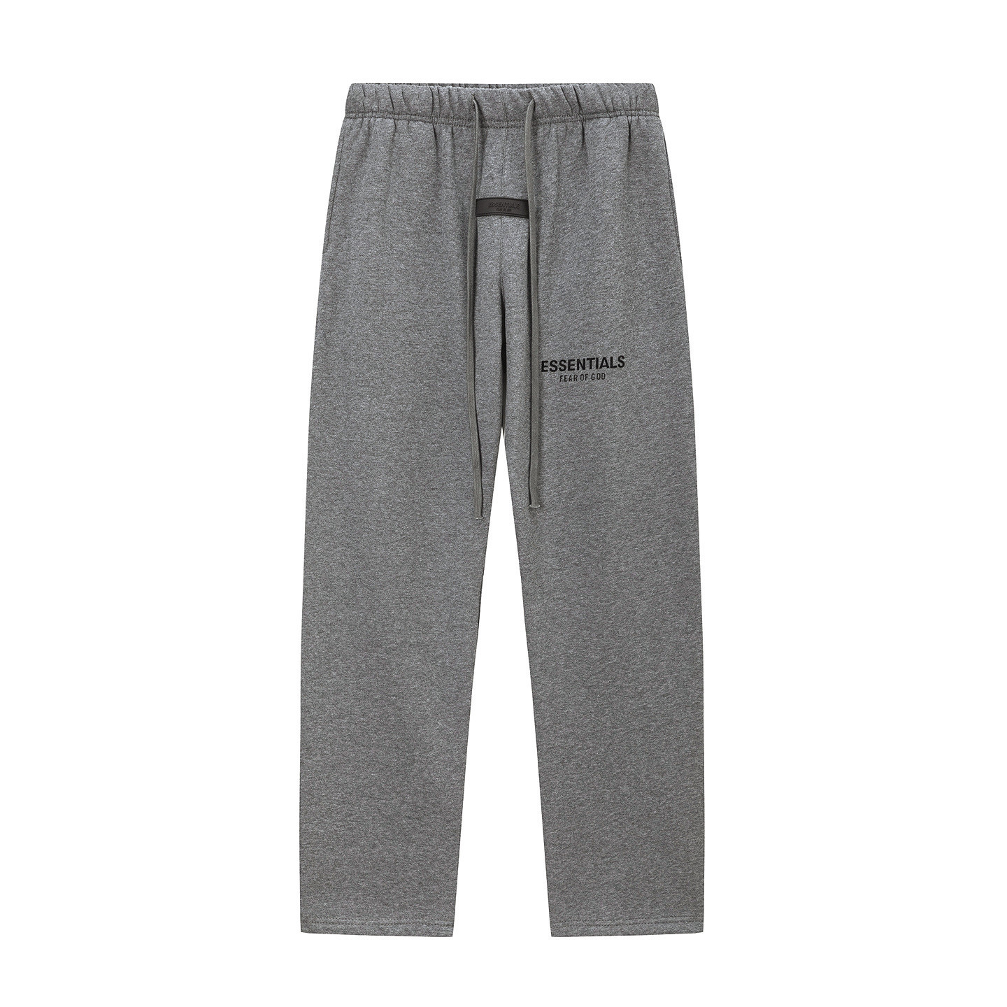 Flocked straight-leg pants dark gray / S