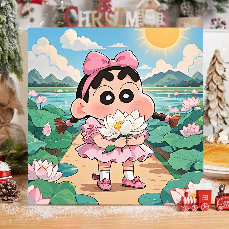 现货批发数字油画diy填色儿童简约手绘涂鸦新中式摆摊丙烯油画|undefined