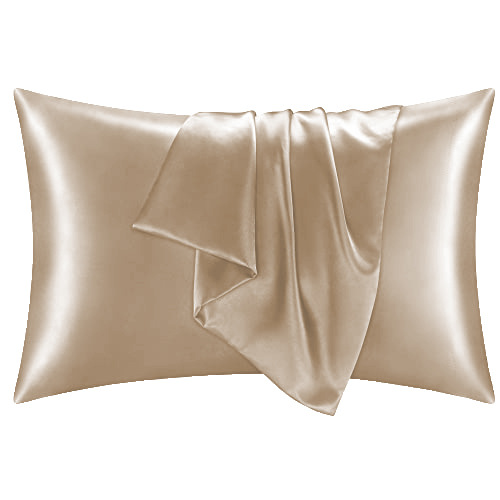 跨境出口哑光色丁枕套绸缎水洗真丝加大双人pillowcase外贸亚马逊