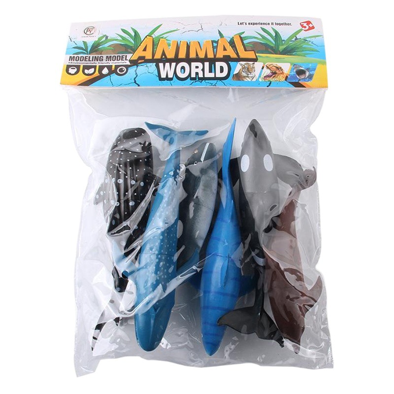 Volver envío gratis simulación animal marino modelo juguete ballena asesina gran tiburón blanco delfín Ballena Azul 929-96