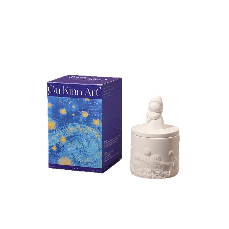 梵高星月夜香薰蜡烛礼盒小众女生生日礼物闺蜜结婚新婚伴手礼文创|undefined