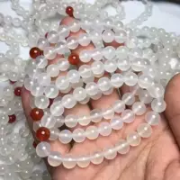 Долгосрочный спот натуральный белый агат красный агат с одним кольцом браслет женский минималистский аксессуар разрозненные бусы браслет агат оптом