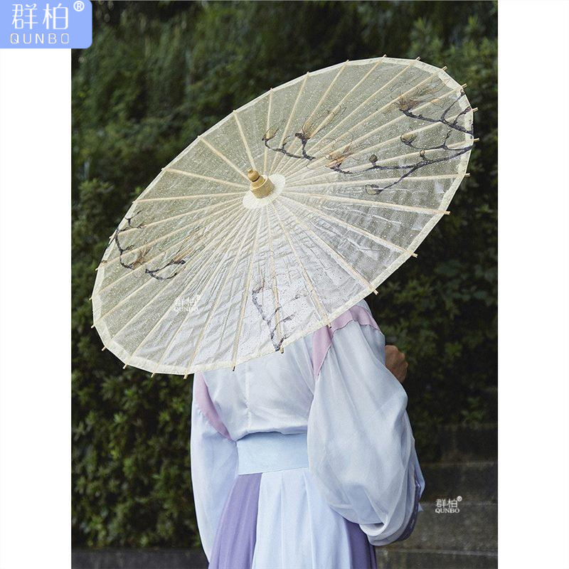 泸州古典油纸伞防雨|古代雨伞古装伞|白色樱花 舞蹈道具伞.