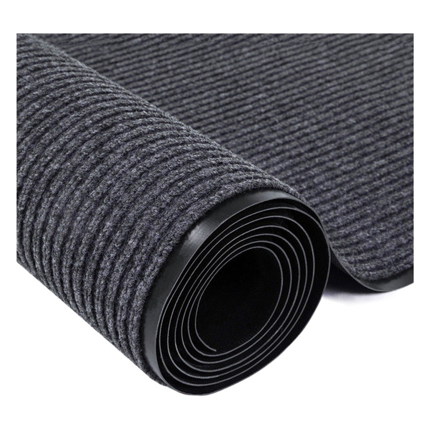 PVC ダブルストライプカーペットホテル商業玄関ドアノンスリップフロアマットキッチン吸収性フットマット浴室ドアマット