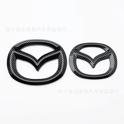 Car logo – for Mazda 3 Angkesela Atez - 14-19-atez-front-rear-logo-carbon-fiber