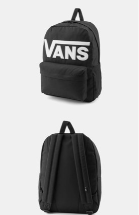 V@Ns Vans Black Embroidered Large Logo Backpack Computer Bag School Bag Wholesale Supply V@Ns Vans Black Embroidered Large Logo Backpack Computer Bag School Bag Wholesale Supply