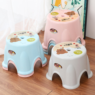Thickened non-slip adult plastic stool high stool dining table chair coffee table low stool bathroom children's small bench manufacturers