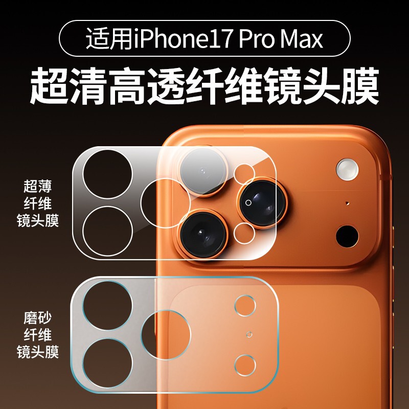 Suitable for Apple 18 Base Lens Film, 17 Pro Max Phone Lens Camera Anti-Scratch Protective Film, 17 Pro High-Definition