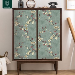 Dormitory wallpaper TV wall decoration self-adhesive new Chinese wallpaper home wall covering cabinet renovation wall covering self-adhesive thickening