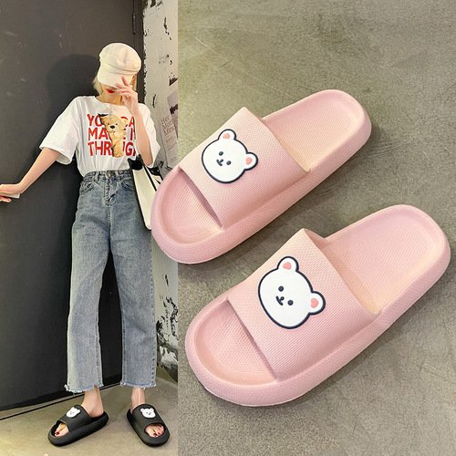 Wholesale New Fashion Cute Summer Indoor Home Outdoor Wear Lightweight Unisex Solid Color One-piece Slippers Soft Home Use