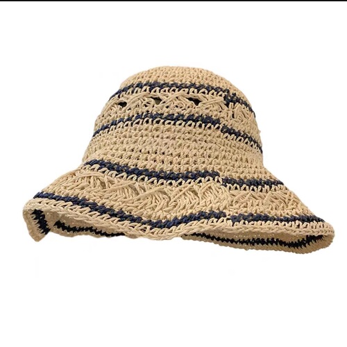 Linyi Straw Hat Production and Wholesale New Foldable Versatile Sunshade Sun Protection Tourist Vacation Hat Spring and Summer Hat for Girls
