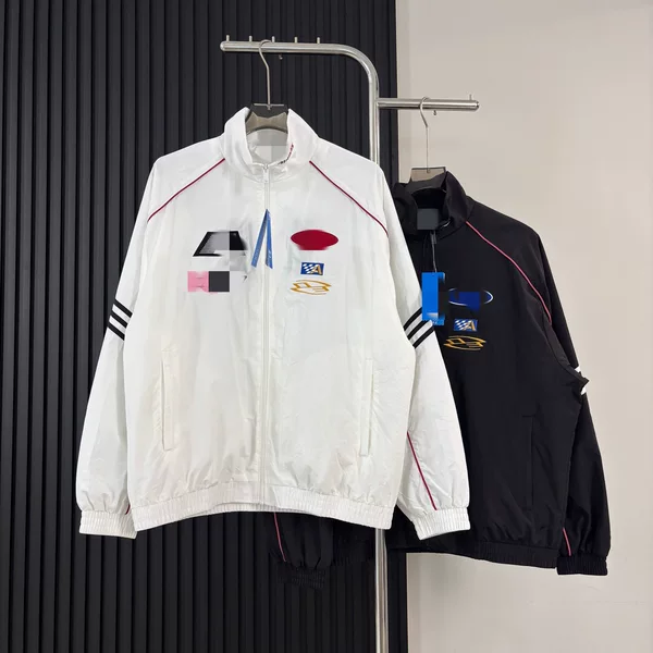 2026 New Casual Streetwear Trendy Layered Versatile Unisex Comfortable Windbreaker with Stand Collar and Striped Design
