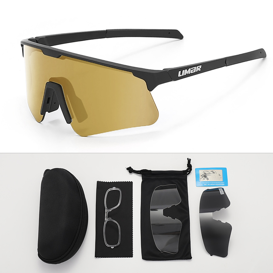 LIMAR01 블랙 프레임 티 골드 필름 (편광 판)