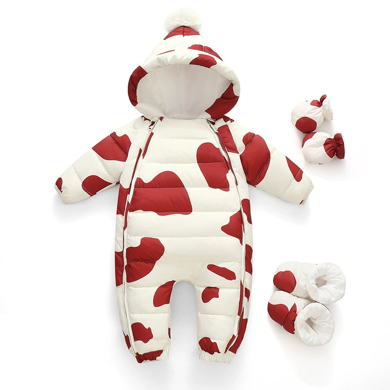 Детские пуховики для новорожденных утолщены