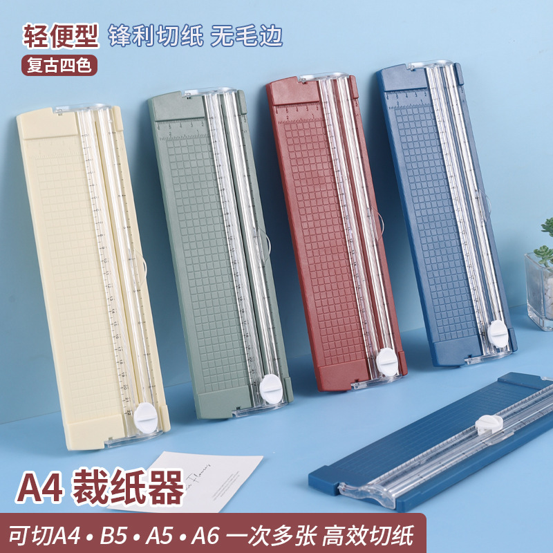 Paper Cutter Two-way Small A4 Paper Cutter Mini Portable Paper Cutter with Student Paper Cutter Photo Origami Cutting and Cutting