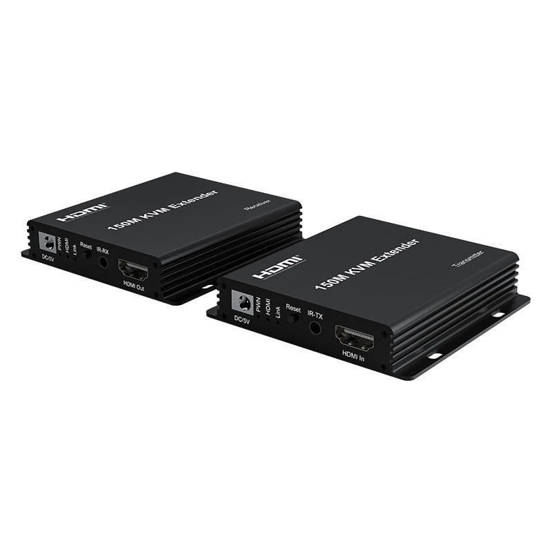 Распределитель HDMI KVM на 150 метров, соединение один к одному, удлинение 1080P, синхронизация клавиатуры и мыши, RJ45 сетевой кабель HD