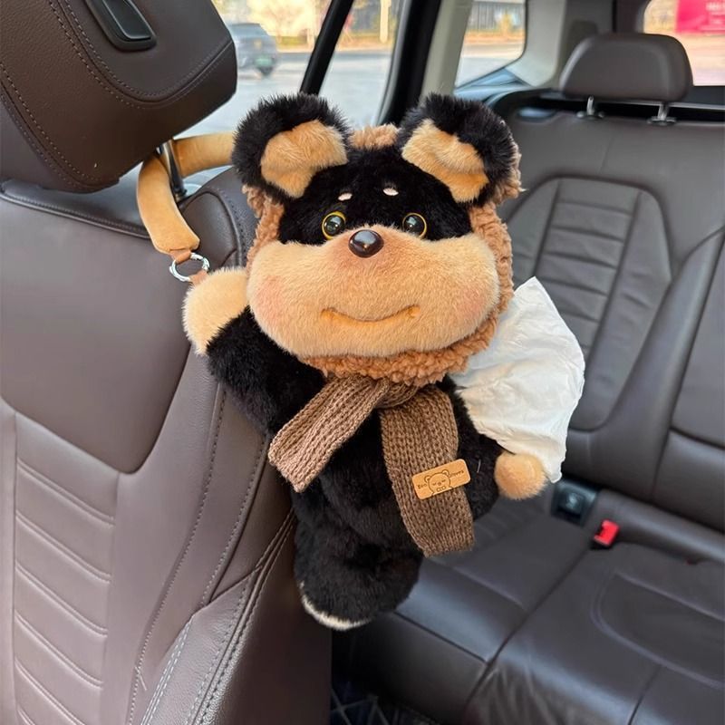 New Car Armrest Box Tissue Box Car Middle Strap Style Car High-End Tissue Box Cute Girl Outfit