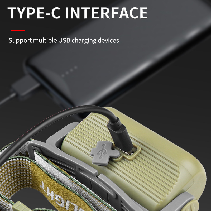 New XPE+COB Induction Strong Light USB Charging Outdoor Lightweight Night Running Cycling Lighting Headlamp_desvips.com