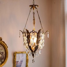 法式入户走廊过道小吊灯轻奢水晶灯网红复古吧台衣帽间美式玄关灯