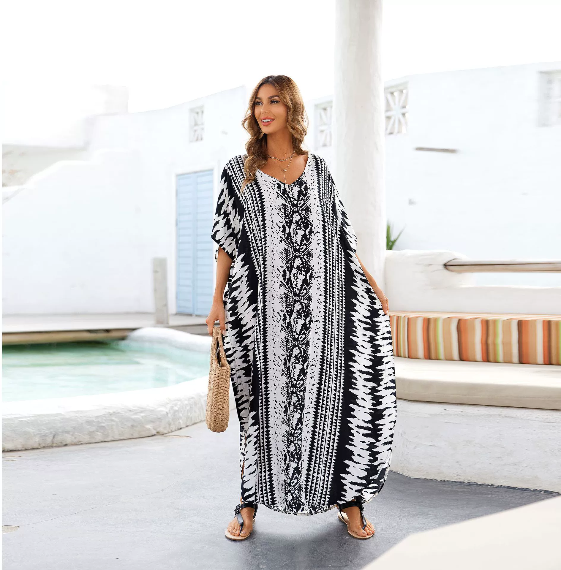 Пляжный купальник в европейском стиле, oversize, солнцезащита