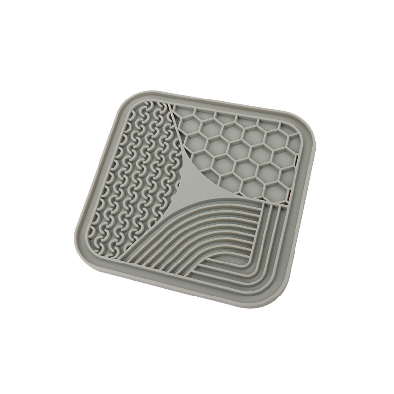 Tapete de Silicona con Ventosa para Mascotas, Tapete de Alimentación Lenta, Tapete para Lamer para Perros y Gatos, Entrenamiento de Alimentación Lenta