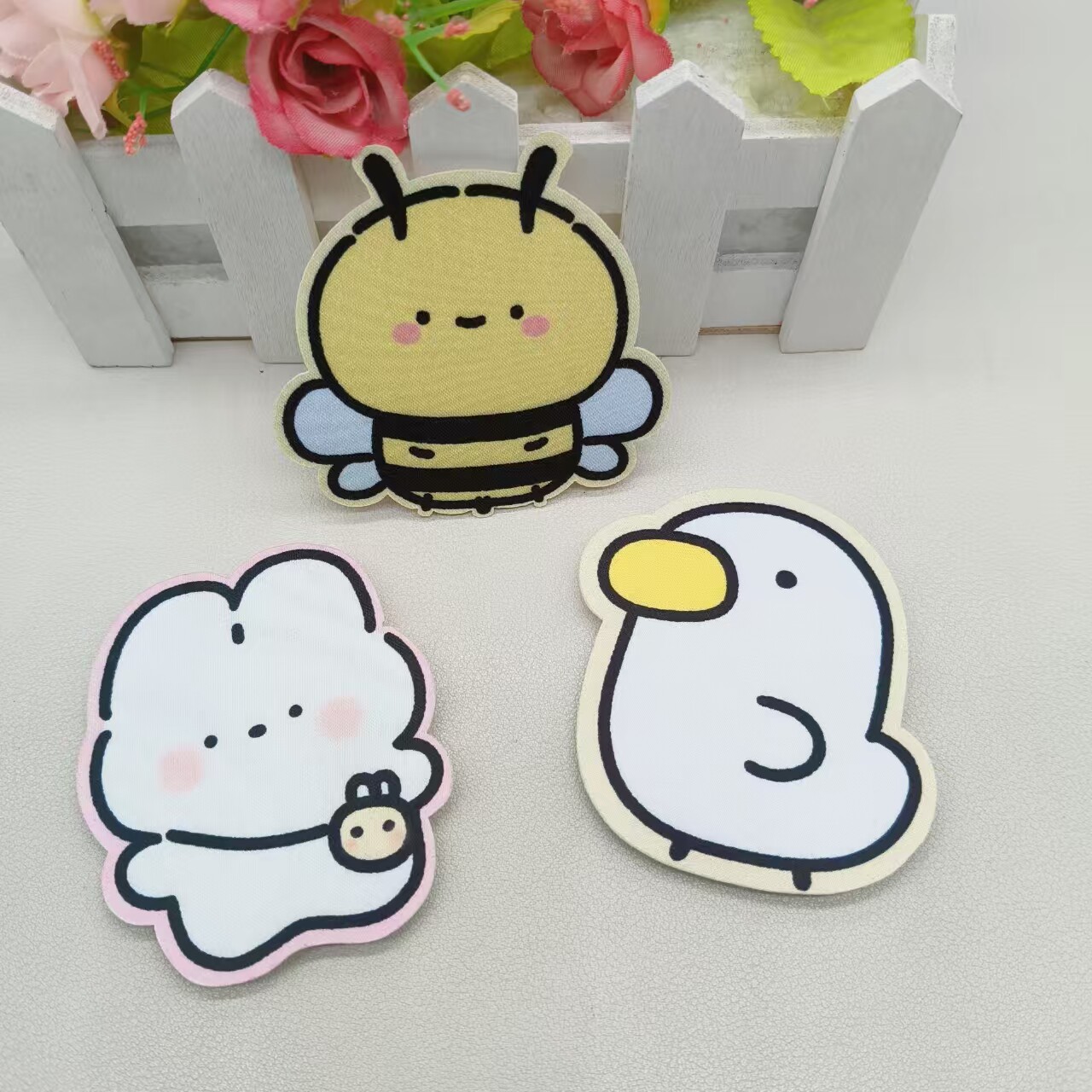 Cute cartoon silly duck, bee, chick animal magic hair sticker for washing face, seamless hair accessory, gift for best friend or girlfriend