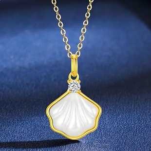 Star City 5G Gold 999 One Bei Zi Necklace Women's Niche All-match High-end Pure Gold 24k Gold Clavicle Chain Jewelry