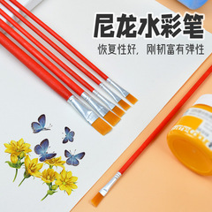 801 red rod blue rod nylon set gouache oil brush children's painting brush gouache watercolor pen graffiti brush