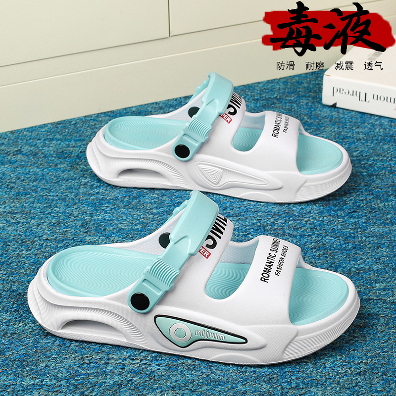 Sandalias y pantuflas para hombre 2025 verano nuevo estilo ocio ligero deportes al aire libre uso exterior vadeo pareja zapatillas de playa transfronterizo