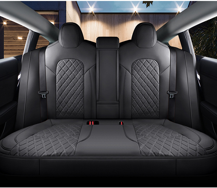 Suitable for Tesla Model 3Ysx Leather Seat Covers, Suitable for All Seasons, Breathable and Wear-Resistant Leather Pvc Seat Cushions for Export