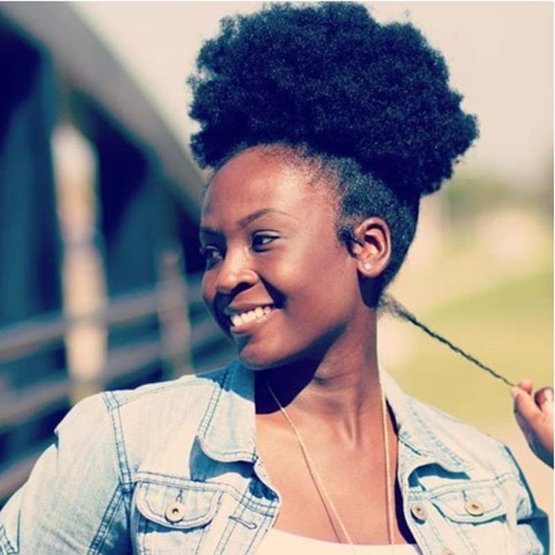 Afro Curly Pony tail Clip in Hair Bun Lorota pelusa pelucita brote de pelo