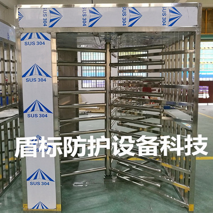 厂家供应全封闭型梳状单向门304不锈钢立式三衮排杆半高转闸挡門