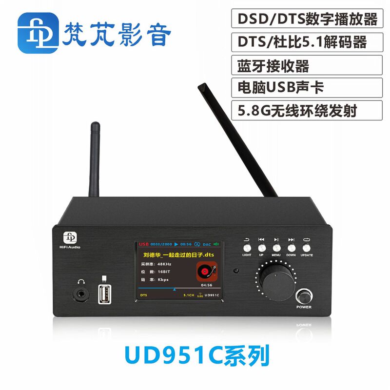 Dts Dolby 5.1 Audio Decoder HDMI Bluetooth USB Sound Card 5.8g Wireless Surround
