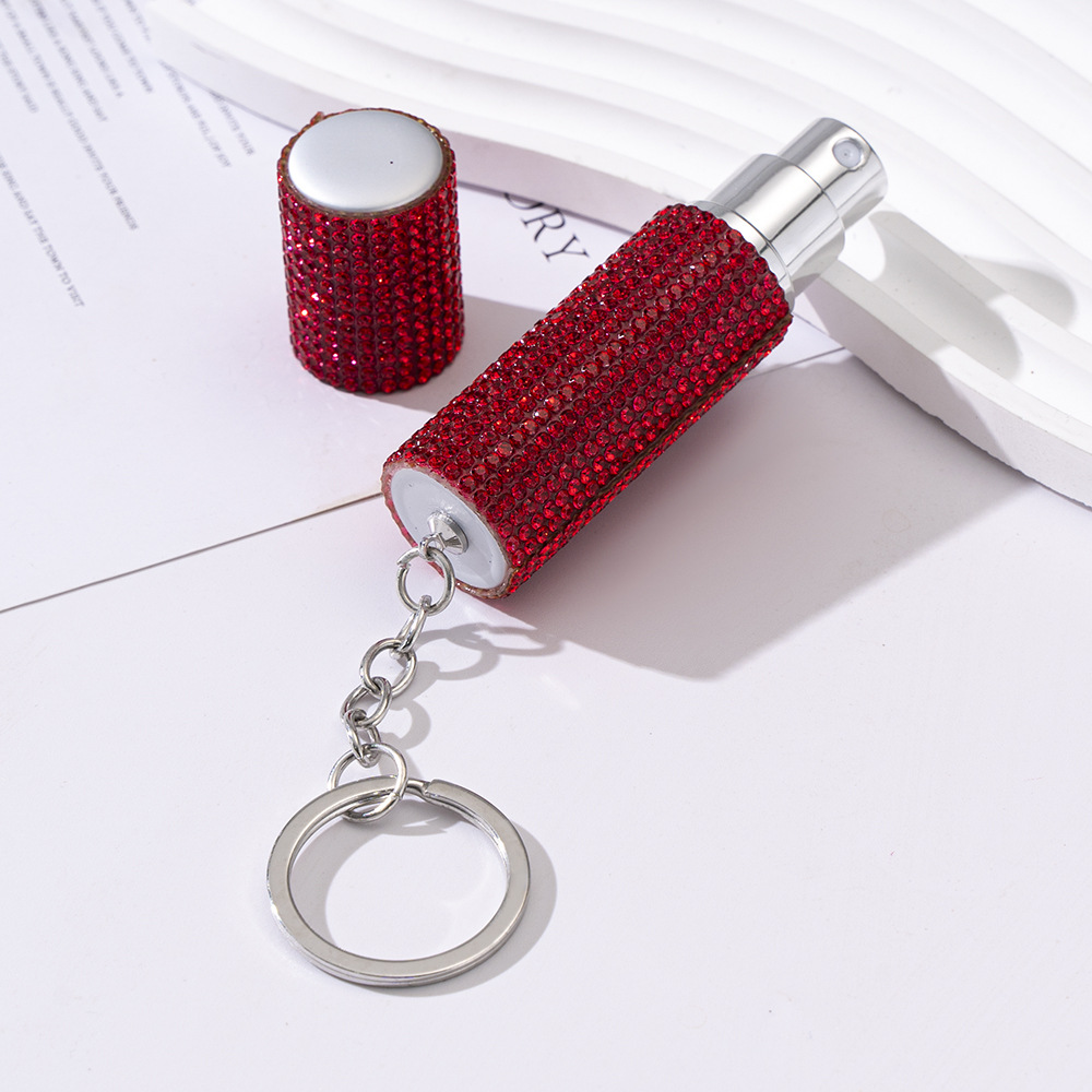 Solid Color Pattern Glam Solid Color Plastic Rhinestones Women's Keychain