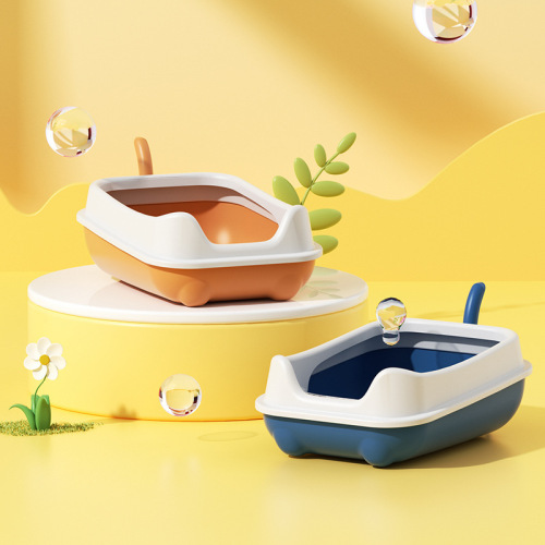 Cat litter box extra large semi-enclosed anti-splash cat litter box open cat litter box PP extra large cat toilet wholesale