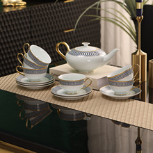 景德鎮陶瓷咖啡杯高檔精致咖啡杯碟套裝金邊陶瓷咖啡器具定制logo