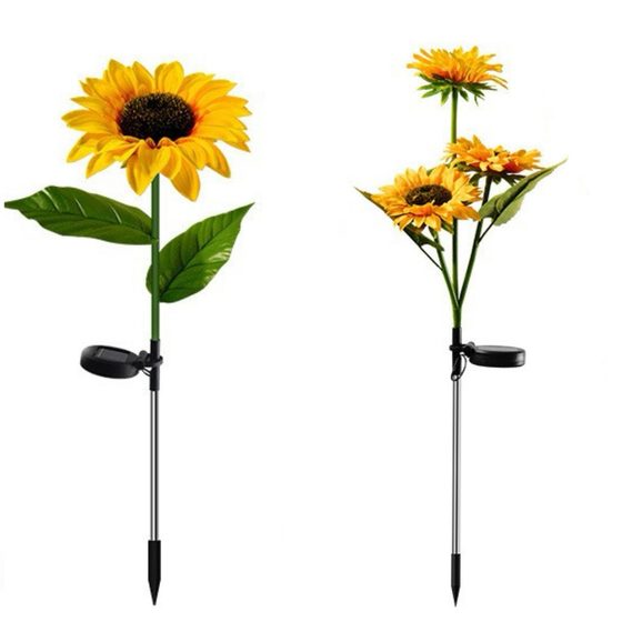 LED open-air solar lawn lamp simulation sunflower floor lamp courtyard garden outdoor decorative atmosphere lamp