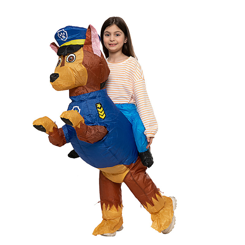 Venta caliente Traje inflable transfronterizo Dinosaurio de Halloween Alien Tyrannosaurus Rex Dress Up Ropa de actuación divertida Decoración de fiesta