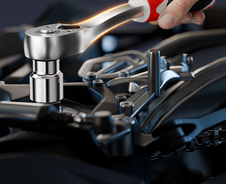 Delixi Electric Socket Wrench Tool Set External Hexagonal Ratchet Wrench Universal Multifunctional Auto Repair Set