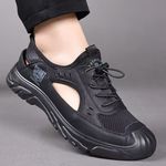 潮流软底男鞋透气拖鞋百搭老板洞洞鞋凉鞋时尚旅游男休闲鞋