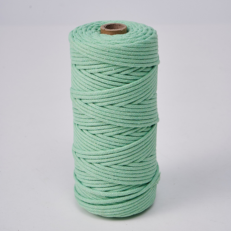 Cuerda de algodón con núcleo de 3mm, ropa de bricolaje, decoración de textiles para el hogar, cordón de algodón, cuerda tejida, tapicería de color, cuerda de algodón con corazón