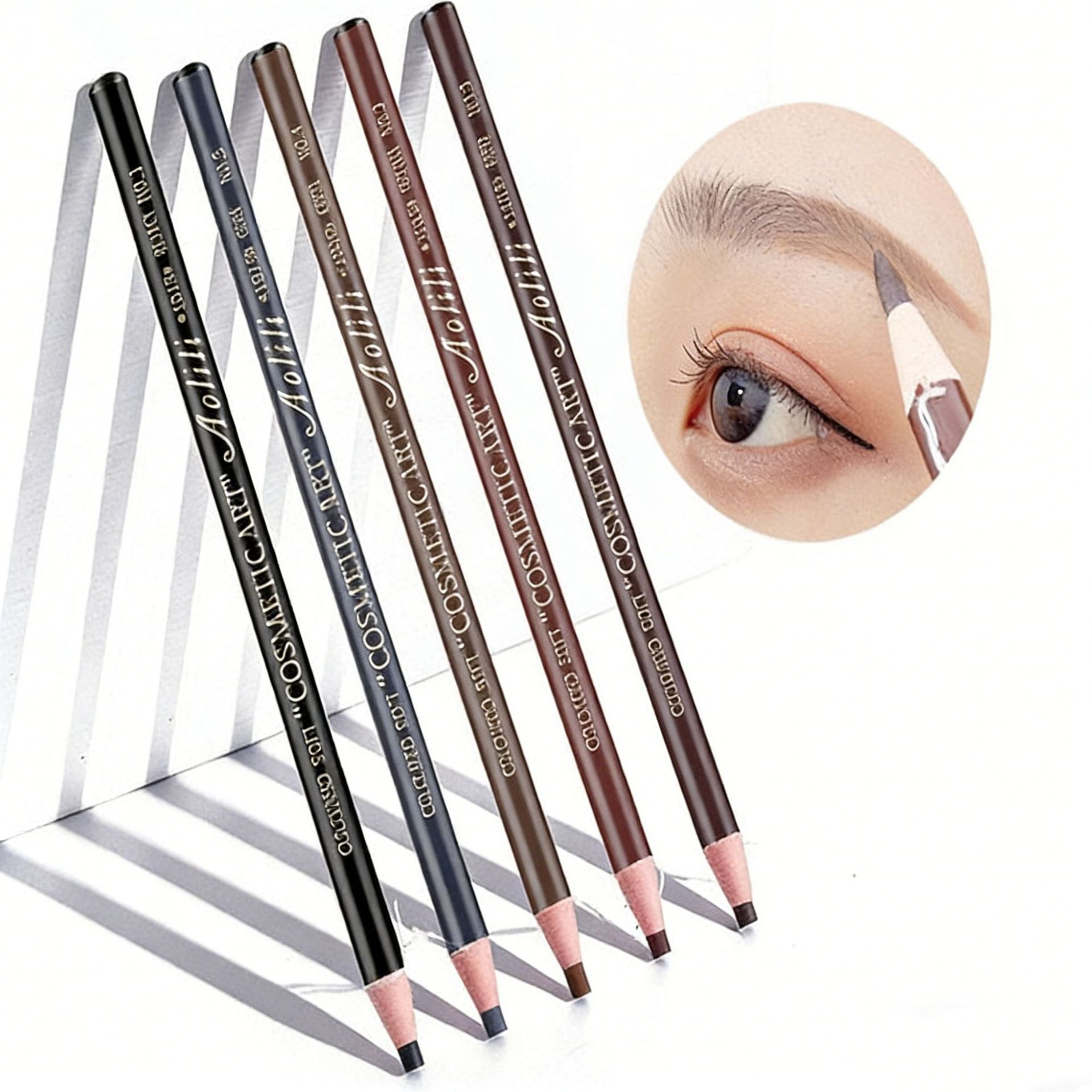 Cross-border bestseller 1818 retractable eyebrow pencil, waterproof, sweat-proof, long-lasting, non-smudging, suitable for beginners, one-line eyebrow powder peel-off eyebrow pencil