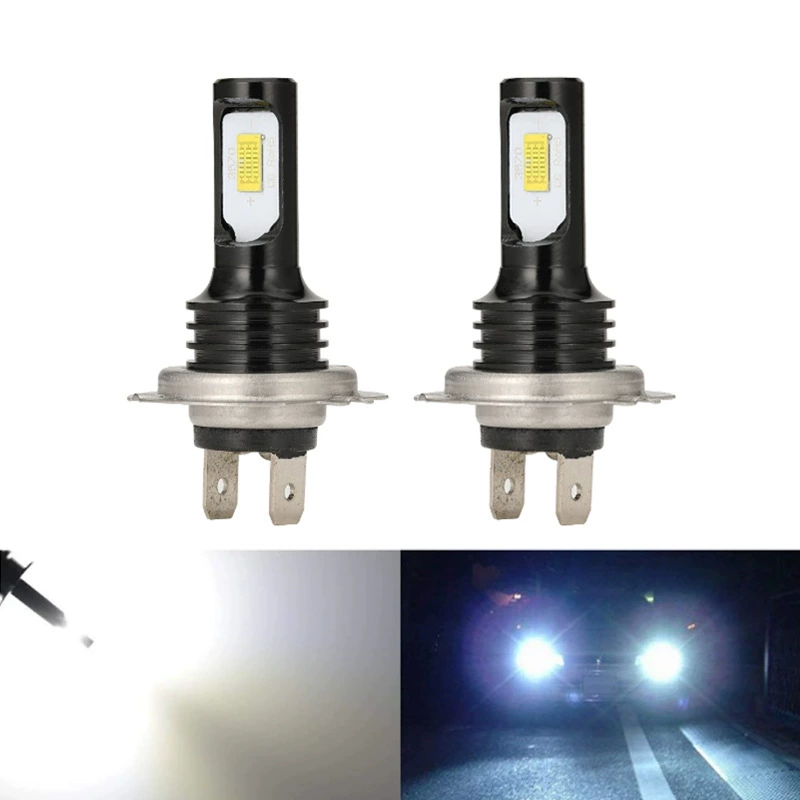 H7 80W 3570 LED fog light H4 3570 black shell decoding light black aluminum 80W CSP motorcycle headlights