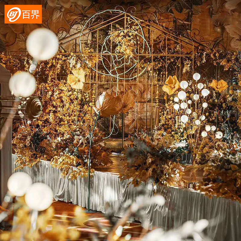 百界2020新款婚庆道具发光苹果树路引现场舞台装饰橱窗拍照摆件