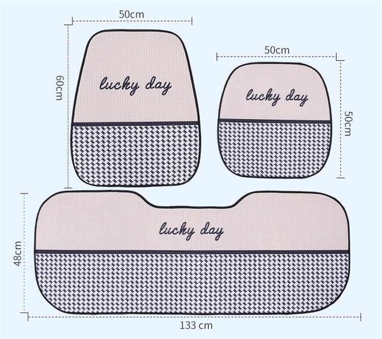 New Car Seat Cushion, Universal for All Seasons, Linen Seat Cushion, Half-Wrapped Waist-Cushion, Summer Cooling Pad, Non-Slip Breathable Seat Cushion Cover