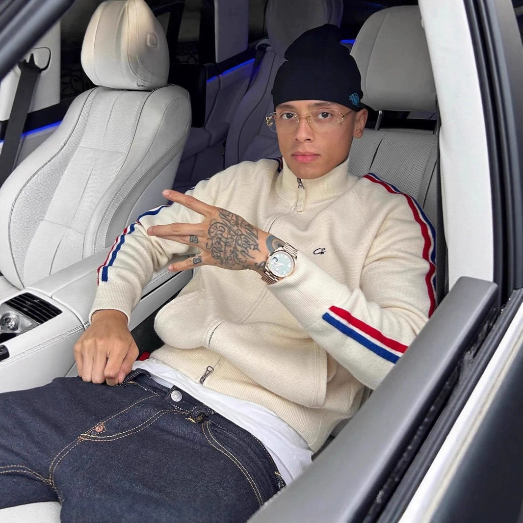 RF DRILL стиль американский уличный хип-хоп вышитый алфавит с молнией кардиган свитер мужской прилив