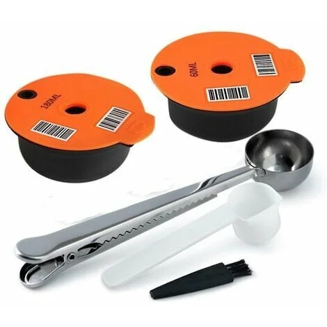 60ml naranja + 180ml naranja + cuchara de acero inoxidable + cepillo para cuchara