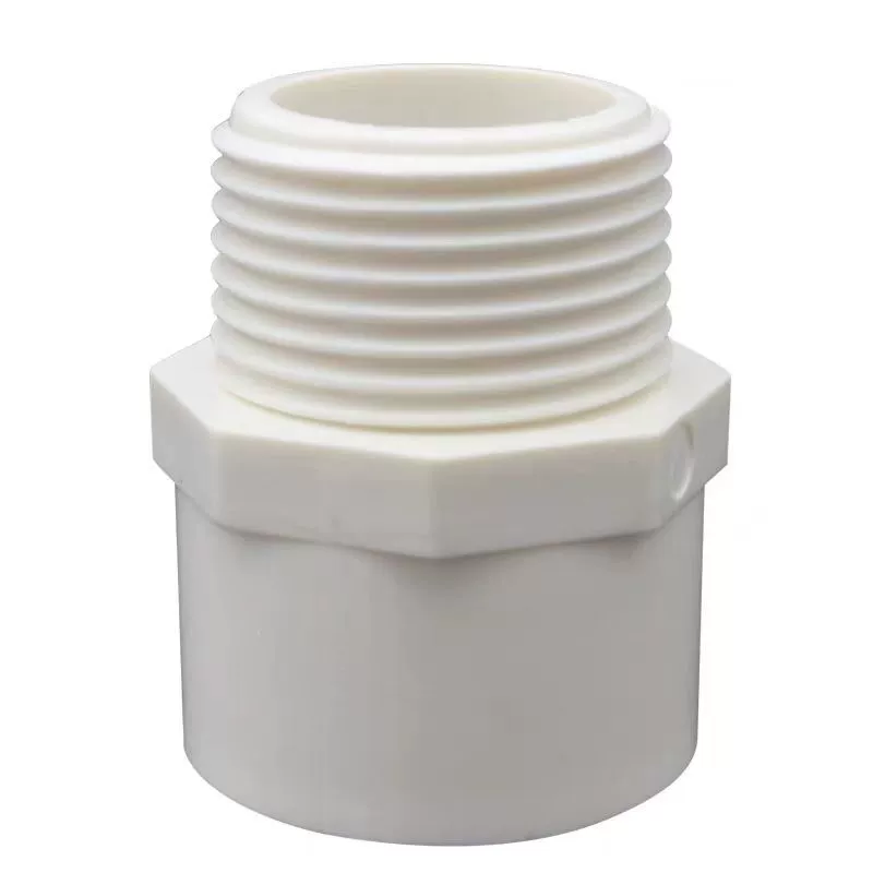 PVC outer teeth directly pass through the outer thread water pipe accessories outer wire variable diameter 4 four -quarter 25 32 50 63 75